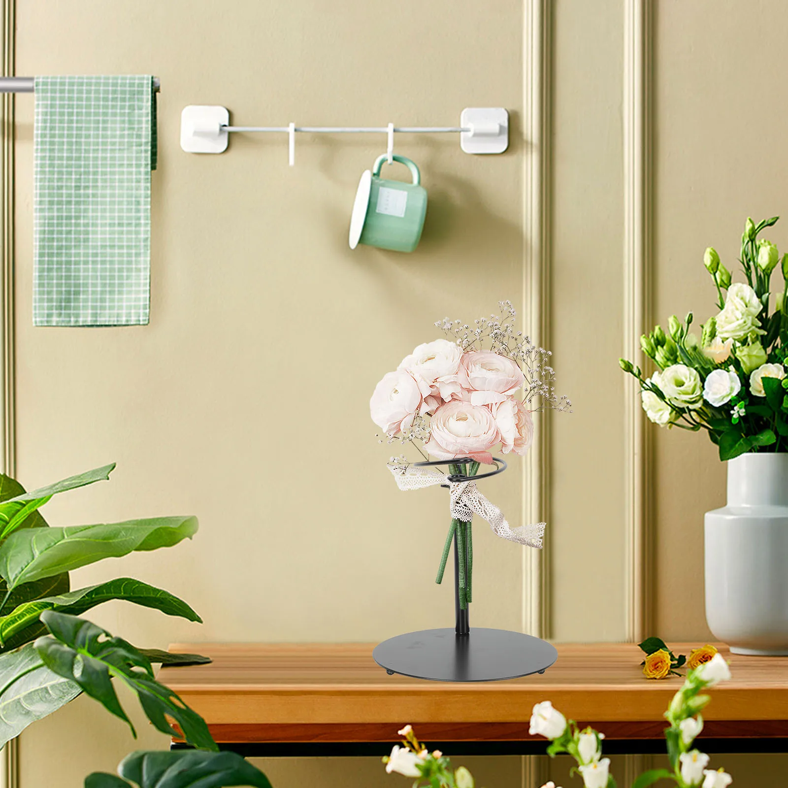 

Flower Holder Stabilizer Metal Stand Adjustable Height Desktop Bouquet Fixator Stand Iron Bouquet Fix StandsArrangements