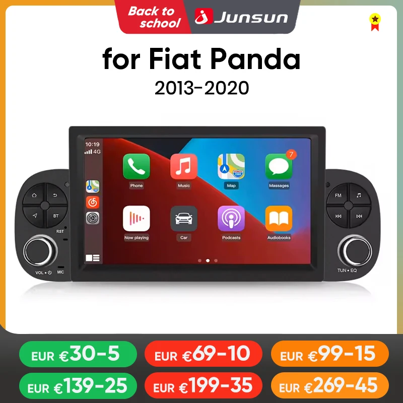 Junsun V1Plus autoradio per Fiat Panda 2013-2020 sistemi intelligenti per auto per Apple Carplay FM GPS SWC BT