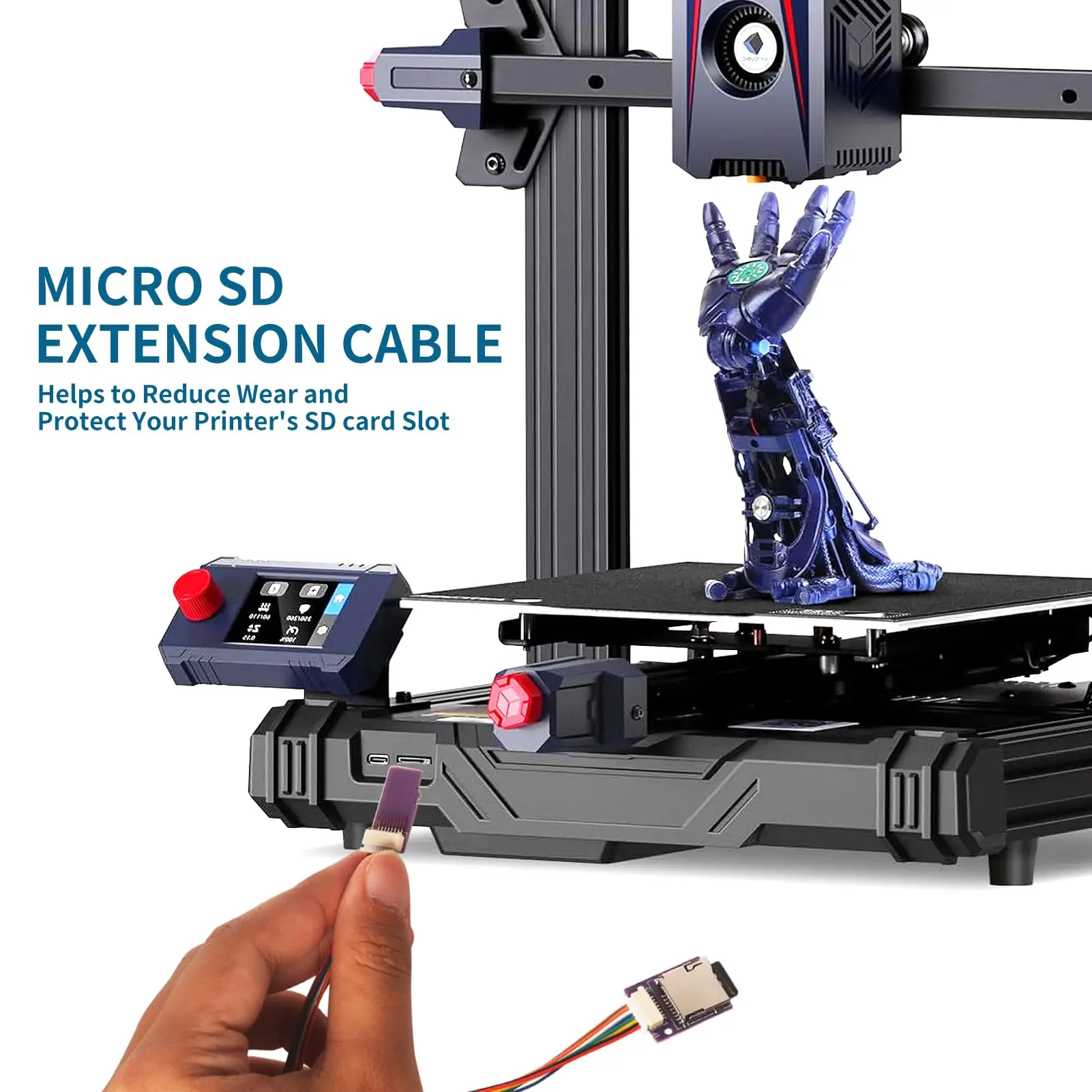 Cabo de extensão de cartão micro sd para micro sd, adaptador de cartão tf dividido, flexível, macho para fêmea, cabo de extensão com furos para parafusos