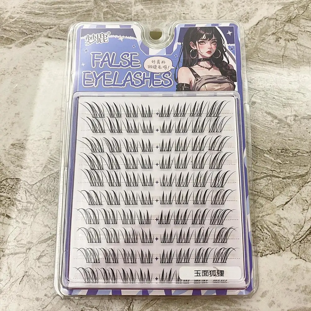 رموش صناعية جديدة على شكل ثعلب مجموعات فردية مجزأة Wispy رقيق طبيعي تكبير عينيك أداة مكياج