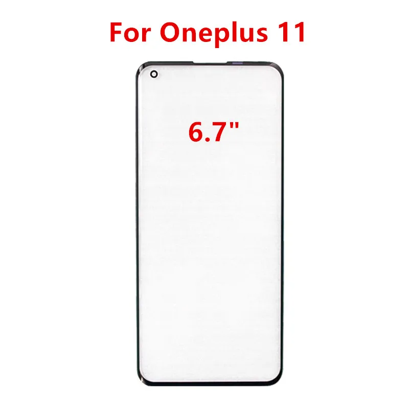 Oneplus12 Oneplus11 10Pro Touch Screen For Oneplus 12 12R 11 11R 10 Pro 9 8 7 7T Out Glass LCD Front Panel Lens With OCA Glue