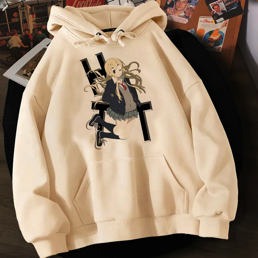 Ritsu tainaka k-on hoodies feminino y2k estética engraçado kawaii sweatshirts de lã feminino estilo coreano camisola