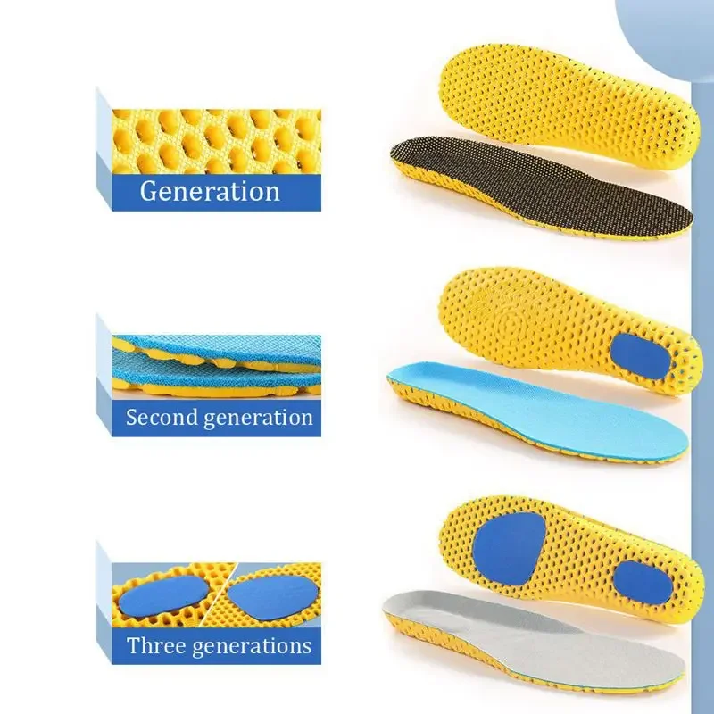 Orthopedic Memory Foam Sport Support Insert Feet Care Insoles for Shoes Men Women Orthotic Breathable Running Cushion Men Women