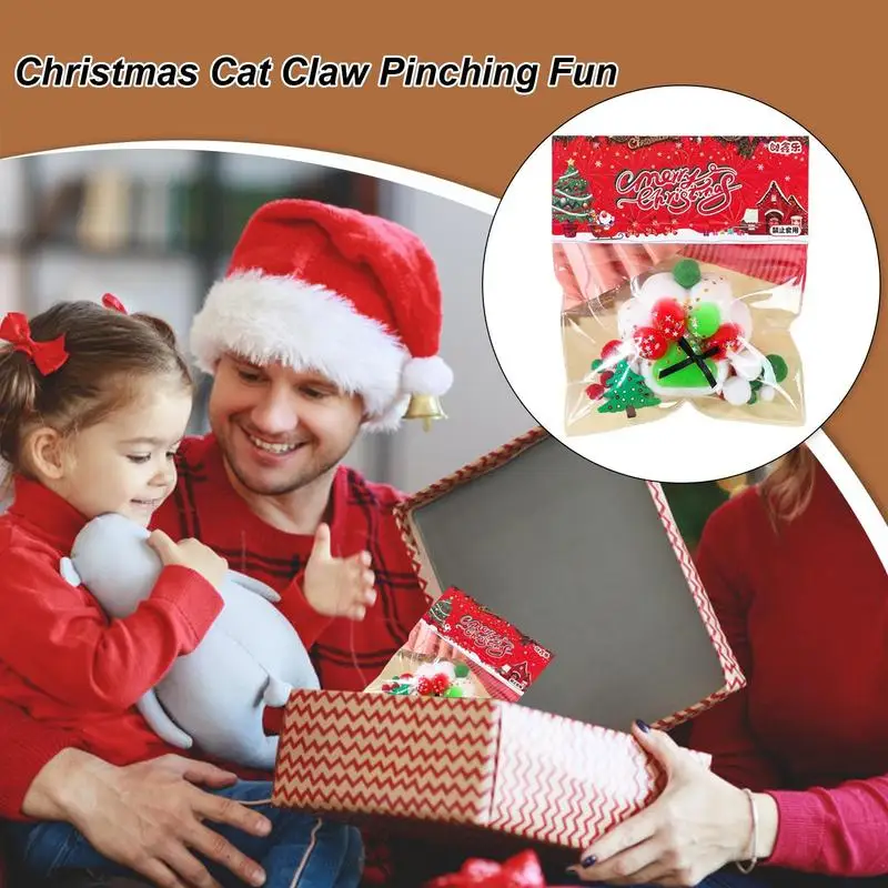 

Рождественская игрушка с кошачьим когтем, Рождественская игрушка для расслабления рук, портативная повседневная праздничная маленькая игрушка, забавные мягкие игрушки с кошачьими когтями для детей и взрослых