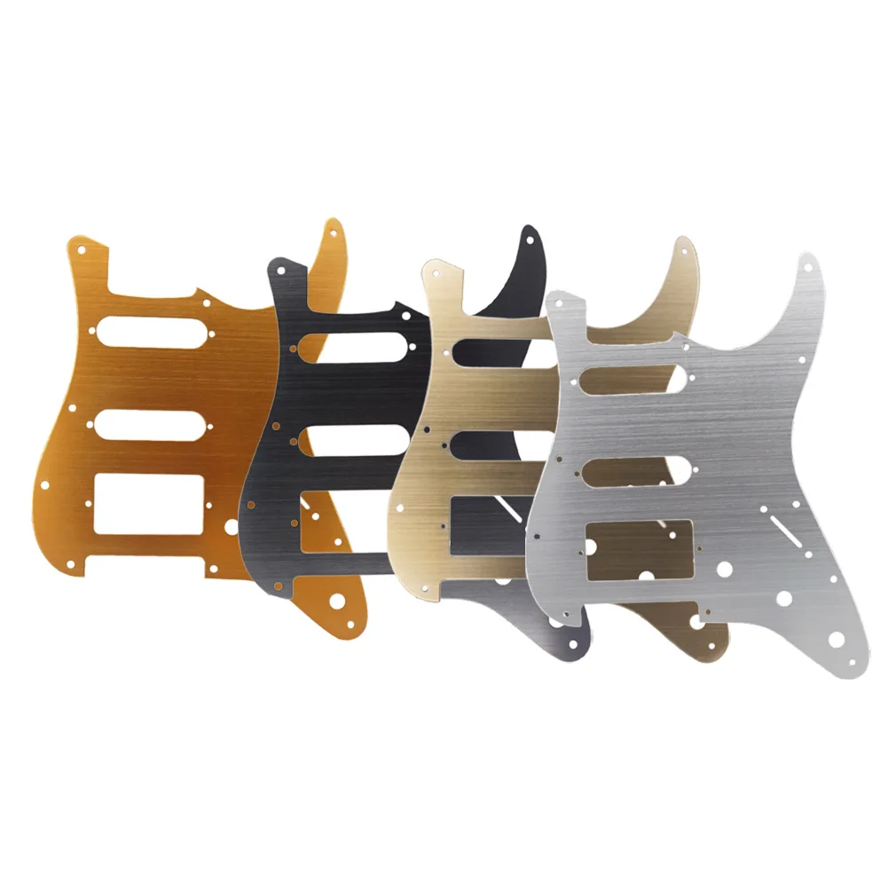 لوحة خدش معدنية للجيتار Pickguard مكونة من 11 فتحة لاستبدال ألومنيوم الجيتار الكهربائي SSH مصممة لتركيب الجسم القياسي #6
