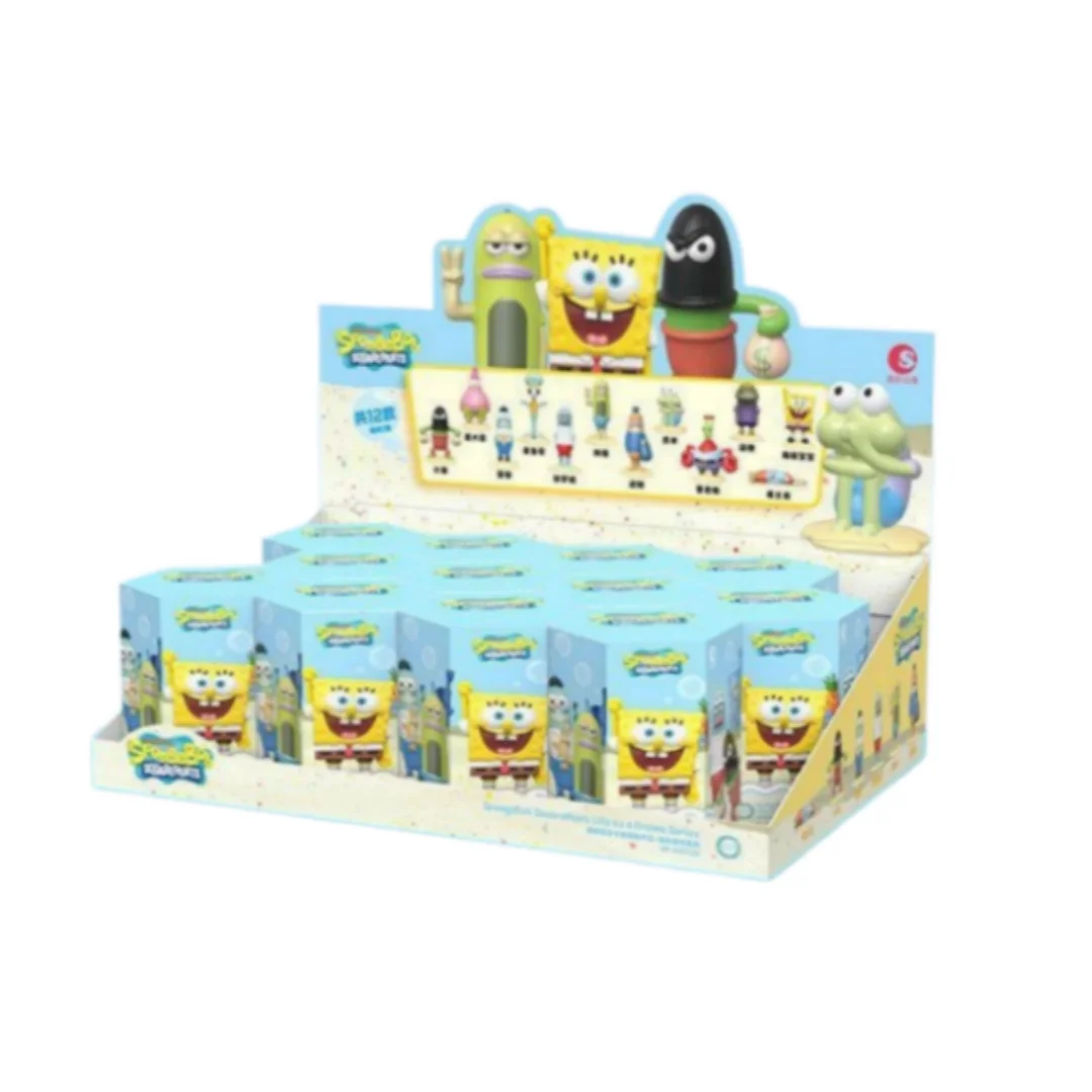 

Official SpongeBob SquarePants Fish Life Is A Play Mini Blind Box Mini Figures Cute Desktop Ornament Trendy Toys Birthday Gift