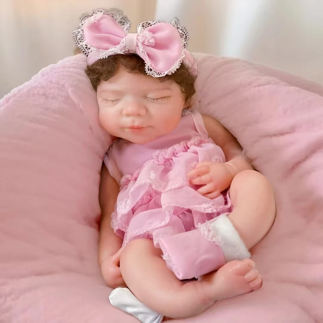 2 Sets Kleidung/33 cm Schließen Augen Pascale Solide Silikon Bebe Reborn Mädchen Puppe Mit Offenen Mund & Bemalte haut Neugeborenen Mädchen Puppe