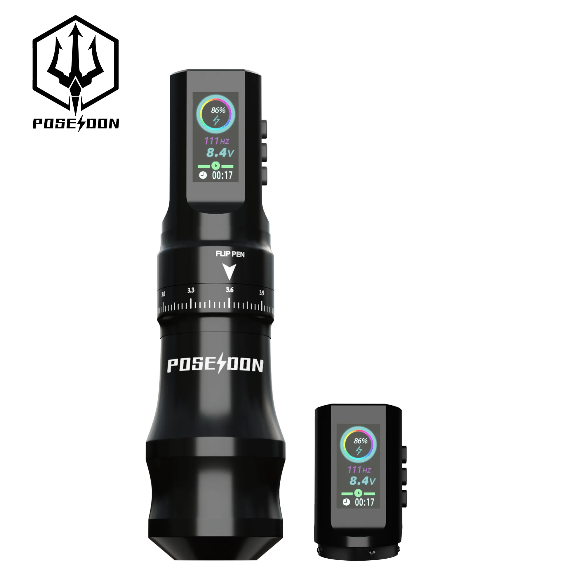 

POSEIDON HM128 Tattoo Machine 2 Tattoo Power Supply Tattoo Pen Wirless Tattoo Gun With Powerful Custom Motor For Tattoo Artist
