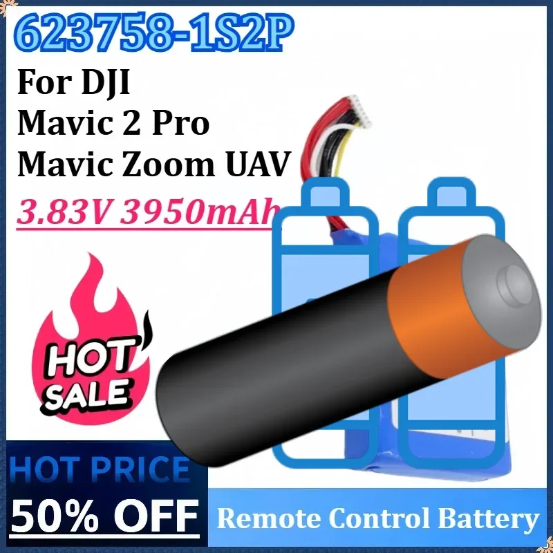 

623758-1S2P 3.83V 3950mAh Remote Control Battery for DJI Mavic 2 Pro/ Mavic Zoom UAV Rechargeable Battery