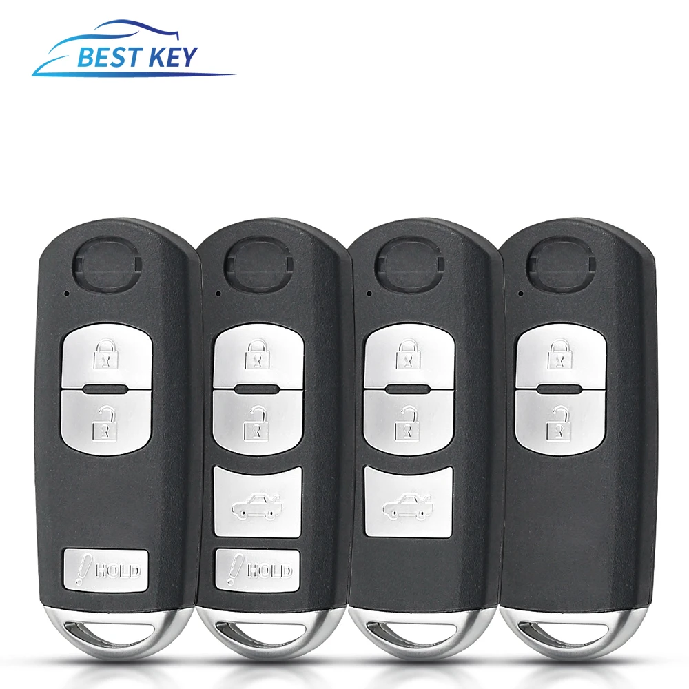 BEST KEY 2/3/4 Buttons For Mazda X-5 Summit Axela Atenza M3 M6 CX-5 Auto Remote Key With Uncut Blade Smart Remote Key Shell Case