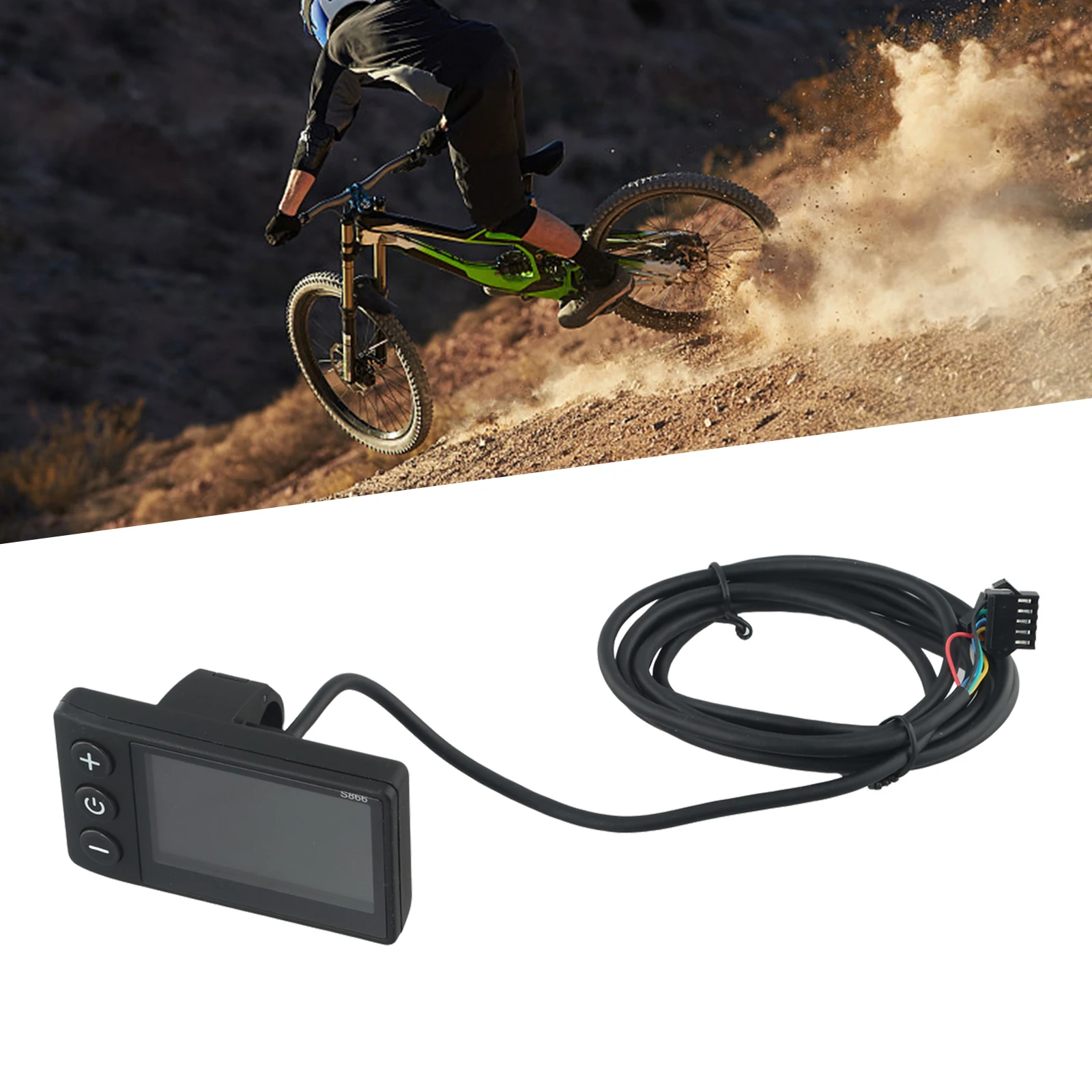 

Electric Bicycle S866 LCD Screen Meter Display Fine Workmanship Temperature Resistant Wiring Convenient Installation