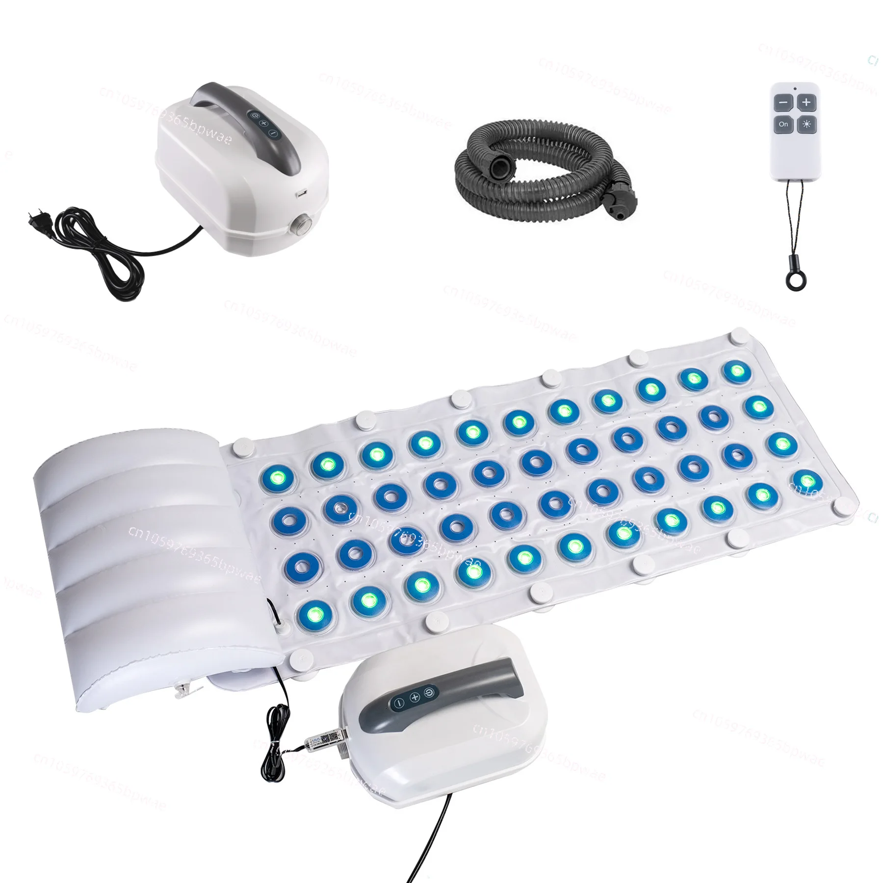Light Bubble Bath Mat Quiet SPA Water Jet Massager 6 Adjustable Bubble Speeds Remote Controlled Bathtub Relaxation Device