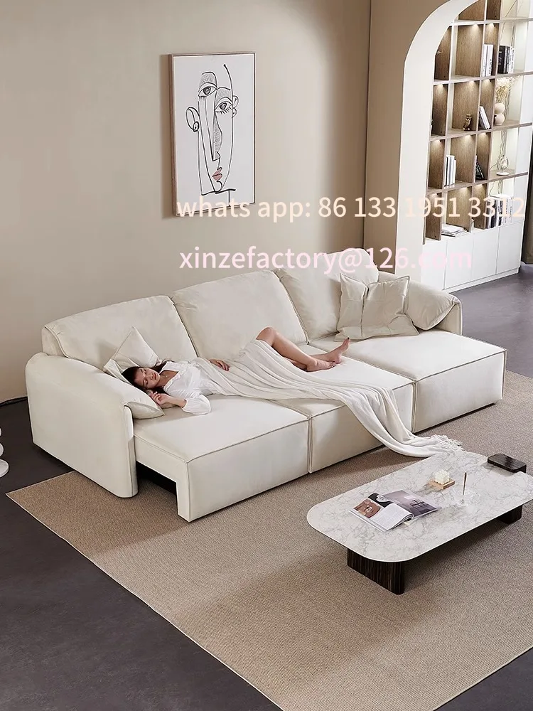 آذان الفيل القابلة للتخصيص صفر ضد الجدار أريكة كهربائية قابلة للسحب متجمد صف مستقيم ثلاثة أشخاص الاستخدام المزدوج