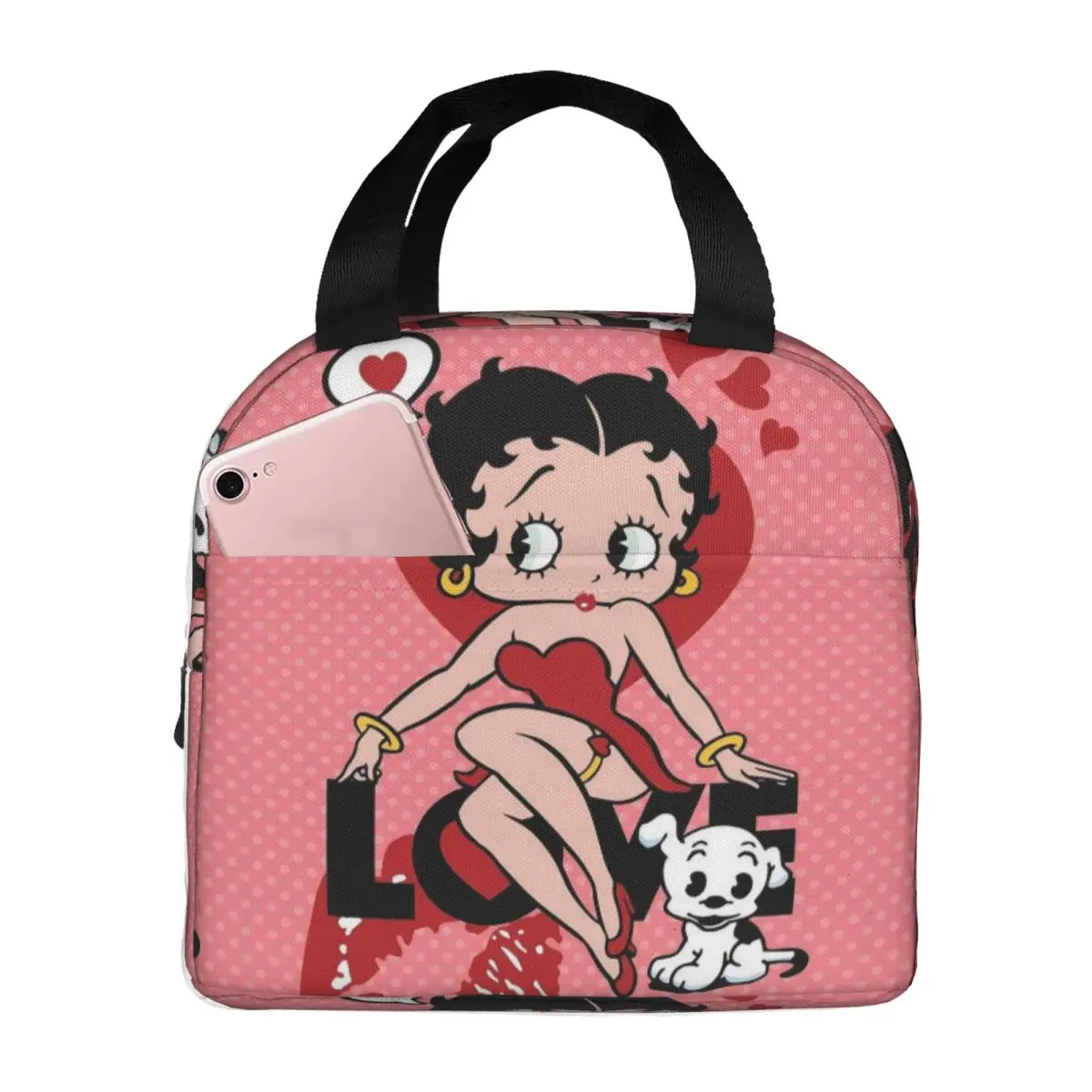 Bolsa de almuerzo con aislamiento Kawaii B-Betty, contenedor de comida grande de dibujos animados, bolsa térmica, fiambrera, viaje escolar, hombres y mujeres