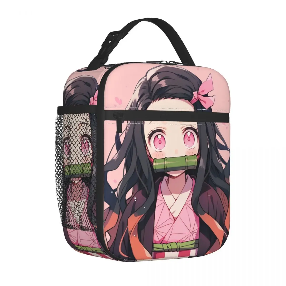 

Funny Kawaii Nezuko Insulated Lunch Bag Leakproof Anime Demon Slayer Lunch Container Cooler Bag Tote Lunch Box Picnic Men Women