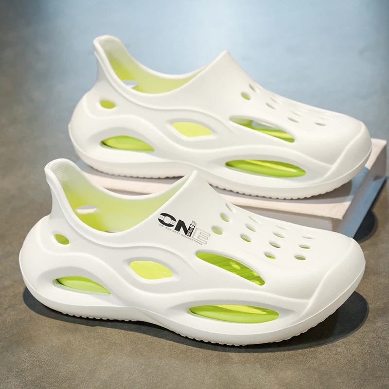 

Новые летние модные легкие тапочки на мягкой подошве, домашние нескользящие тапочки на плоской подошве, мужская пляжная обувь, мужские сандалии, обувь без шнуровки