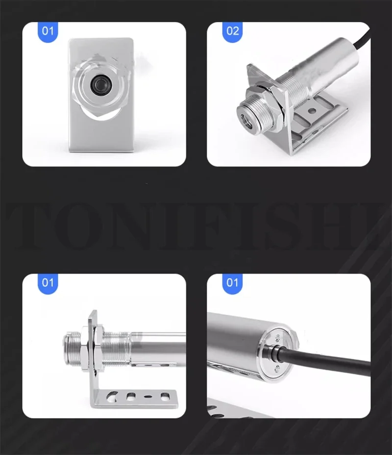 SA60CSF Online Infrared Thermometer Temperature Sensor Probe Industrial High-Precision Transmitter Stainless Steel IP65 2m Probe