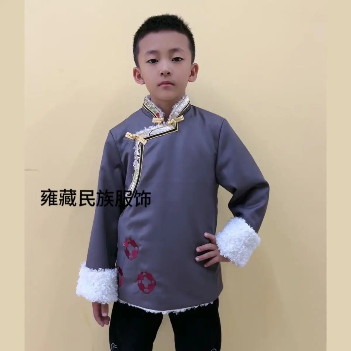 Tibetan children's cotton coat winter short synthetic wool top clothing