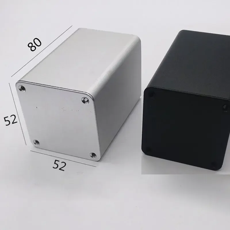 

80x52x52mm Black Silver Aluminum Enclosure Case PCB DIY Instrument Electronic batttery case