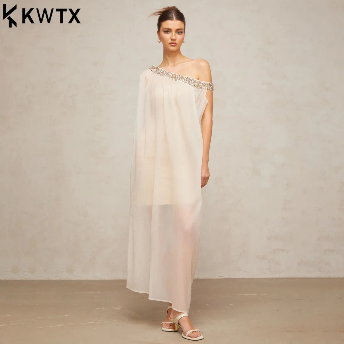 

KWTX 2026, новый дизайн, элегантное платье-труба с пайетками, сексуальная юбка из двух предметов, комплект для вечеринки, офиса, уличной одежды, минималистичная весенне-летняя мода