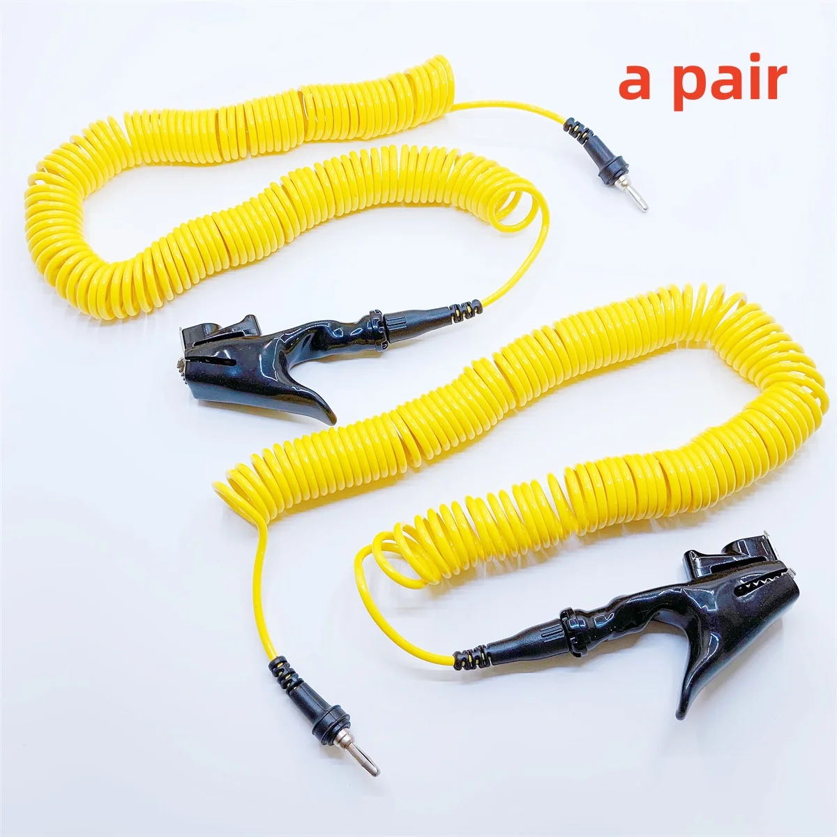 1 pair Cable for SR20 SR24 RIDGID Pipeline detector transmitter test cable Yellow spring cable Grounding clamp cable