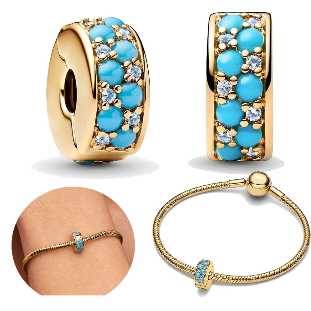 

Очаровательные бусины из чистого серебра 925, синие океанские серии, подходят для оригинальных женских изысканных браслетов, подвесок, ювелирных изделий, подарков