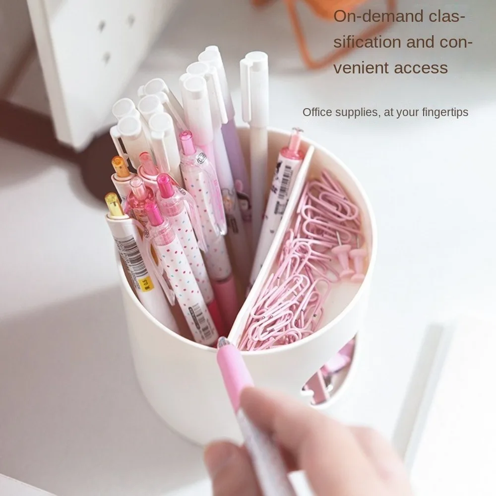 Cute Desk Pen Holder Multifunctional Large Capacity Pencil Cup Pot INS Style Little Bear Desktop Storage Organizer Room Decor