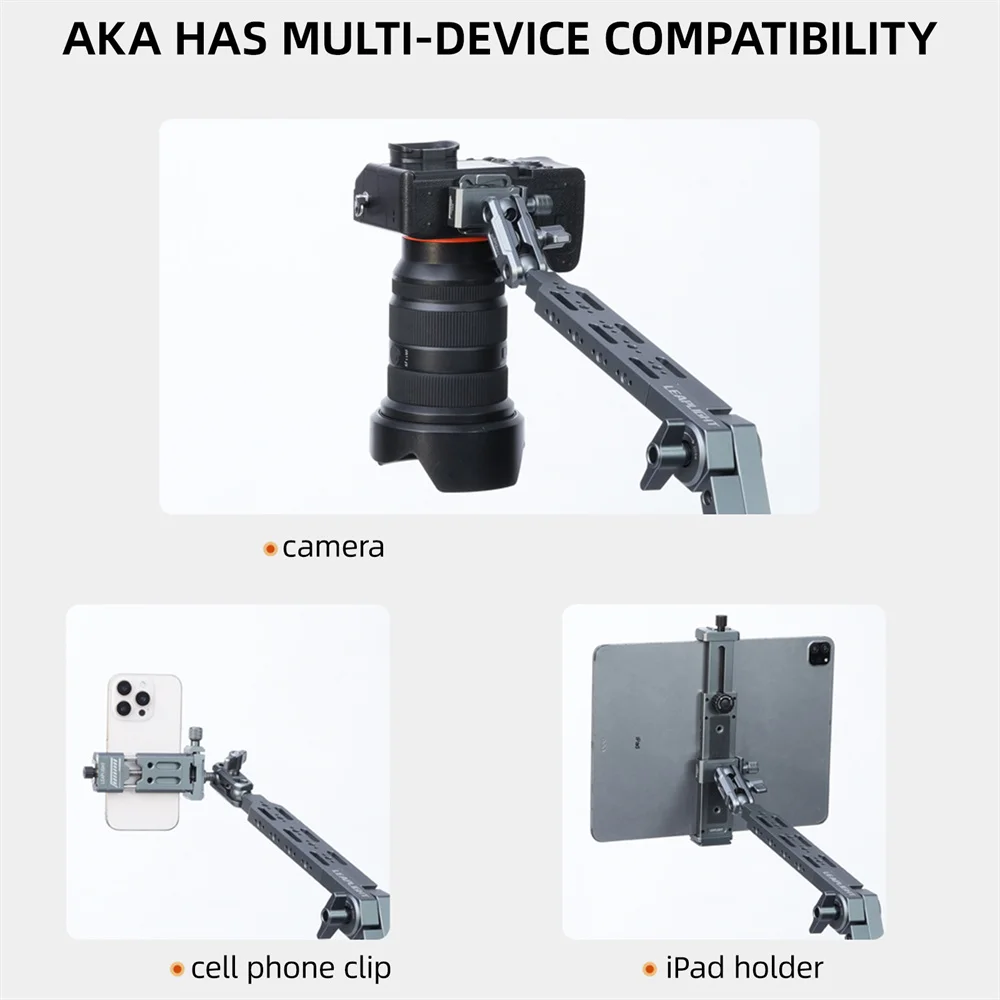 LEAPLIGHT Flexible Magic Arm W C-Clamp Overhead-Kamerahalterung 360° ° Drehbarer Freischwingerständer mit Gelenkarm für Telefon-/iPad-Ständer – Detail 6
