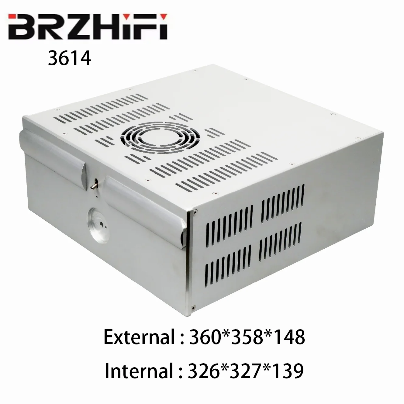 

BRZHiFi power amplifier box 3614 Preamp Audio Subwoofer Home hard Circuit Chassis Ventilate Tube Sound Amp CNC Aluminum Shell