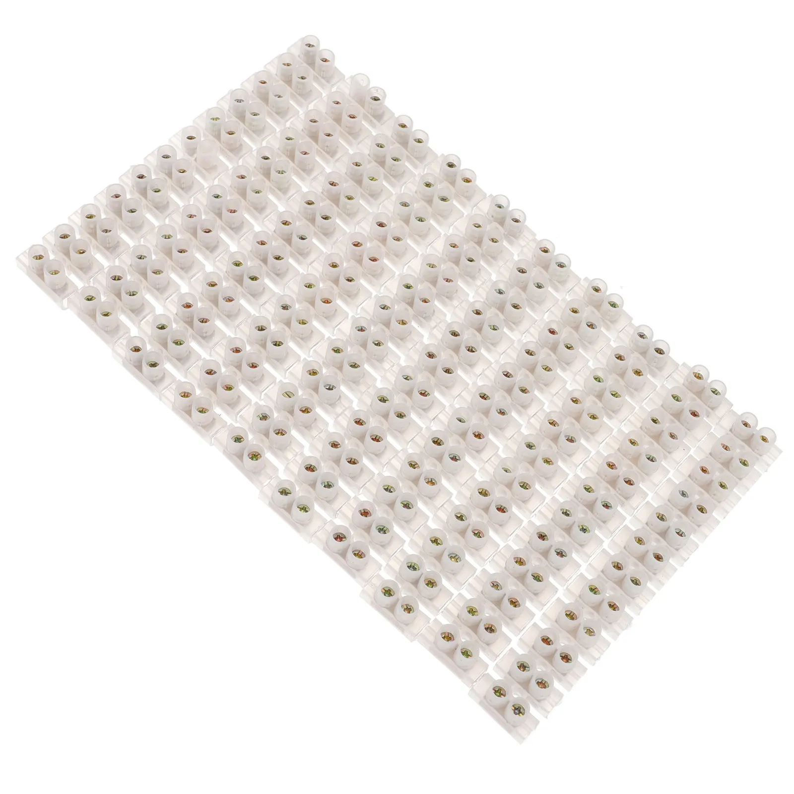 10Pcs 12 Position Screw Wire Connector Quick Terminal Barrier with Brass Ferrules High Temp Resistance Corrosion Proof for Motor