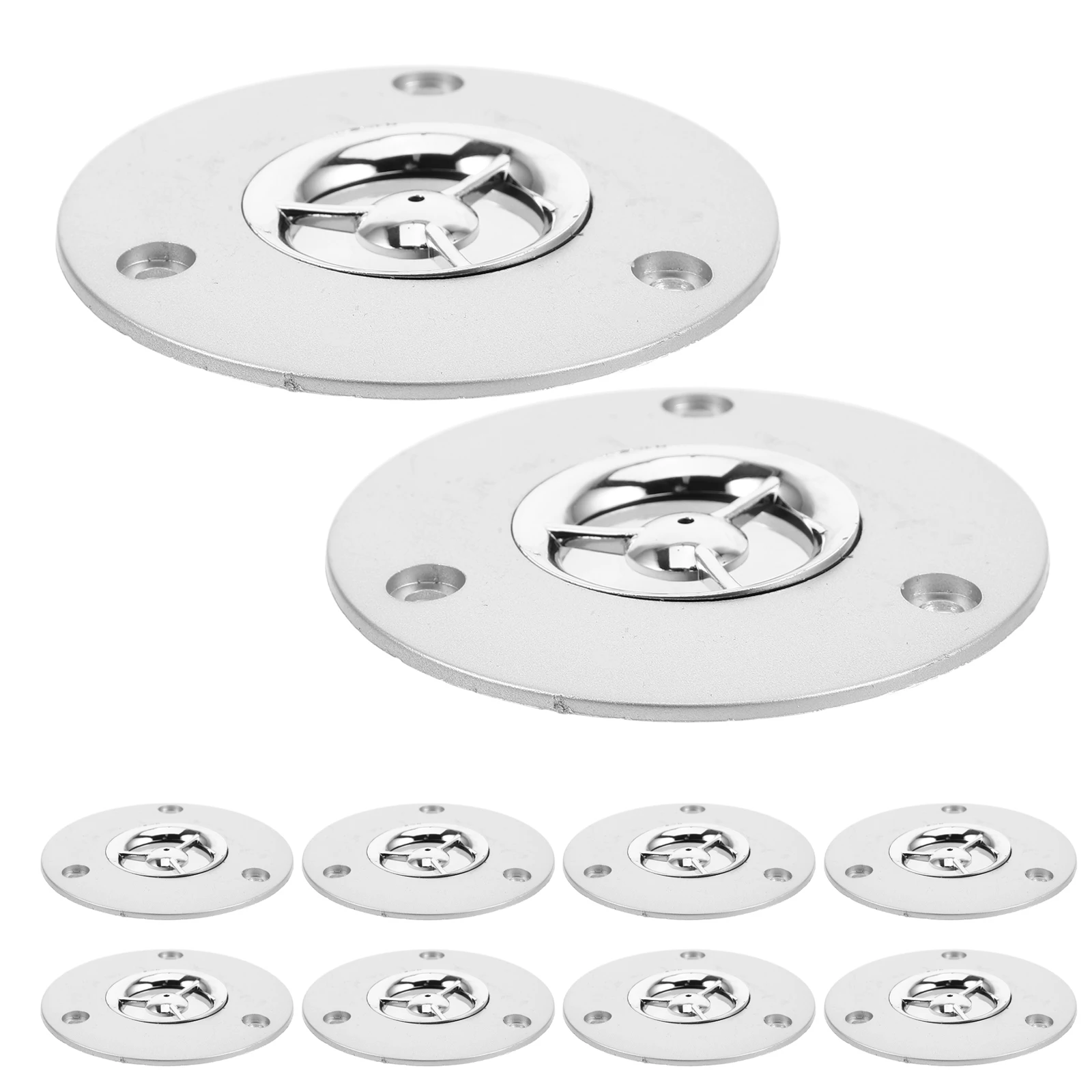 

10pcs Car Speaker Tweeter Dome Cover Round Mesh Grill Guard Acoustic Panel For Car Audio System Protection Silvergray Finish