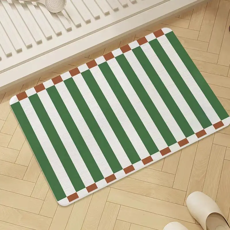 American style bathroom absorbent quick drying diatomaceous earth material anti slip and anti fouling floor mat