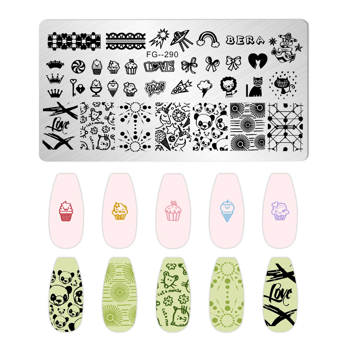 Plaque d'Estampage en Acier Inoxydable pour Nail Art, Dessin Géométrique, Vague, Ligne, Modèle, Coupe Française, Pâques, Halloween, Paix