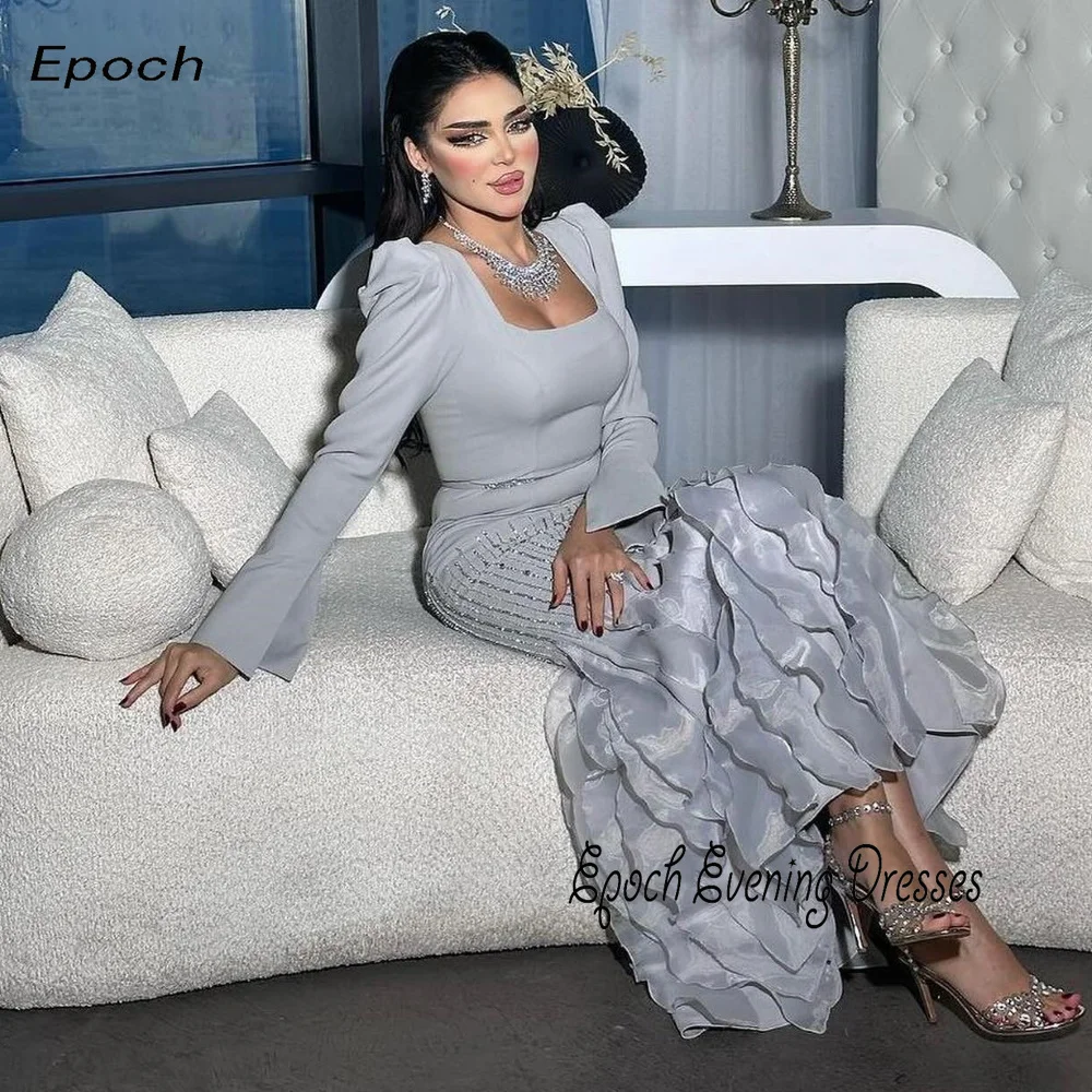 Epoch 2024 Formele Avondjurk فساتين مناسبة حسب الطلبtrompet Tot Op De Vloer Elegante Galajurk Met Vierkante Kraag Voor Sexy Vrouwen