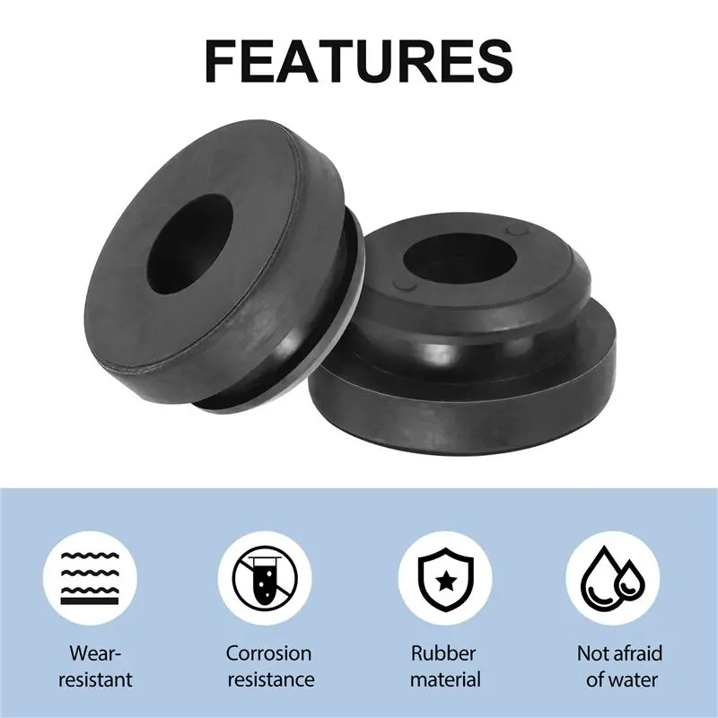 HOT-2PCS Radiator Assembly Upper Insulator Mounts Bushing Rubber Black Fit For Honda Accord Civic 74173-SJ4-000,2PCS Radiator As