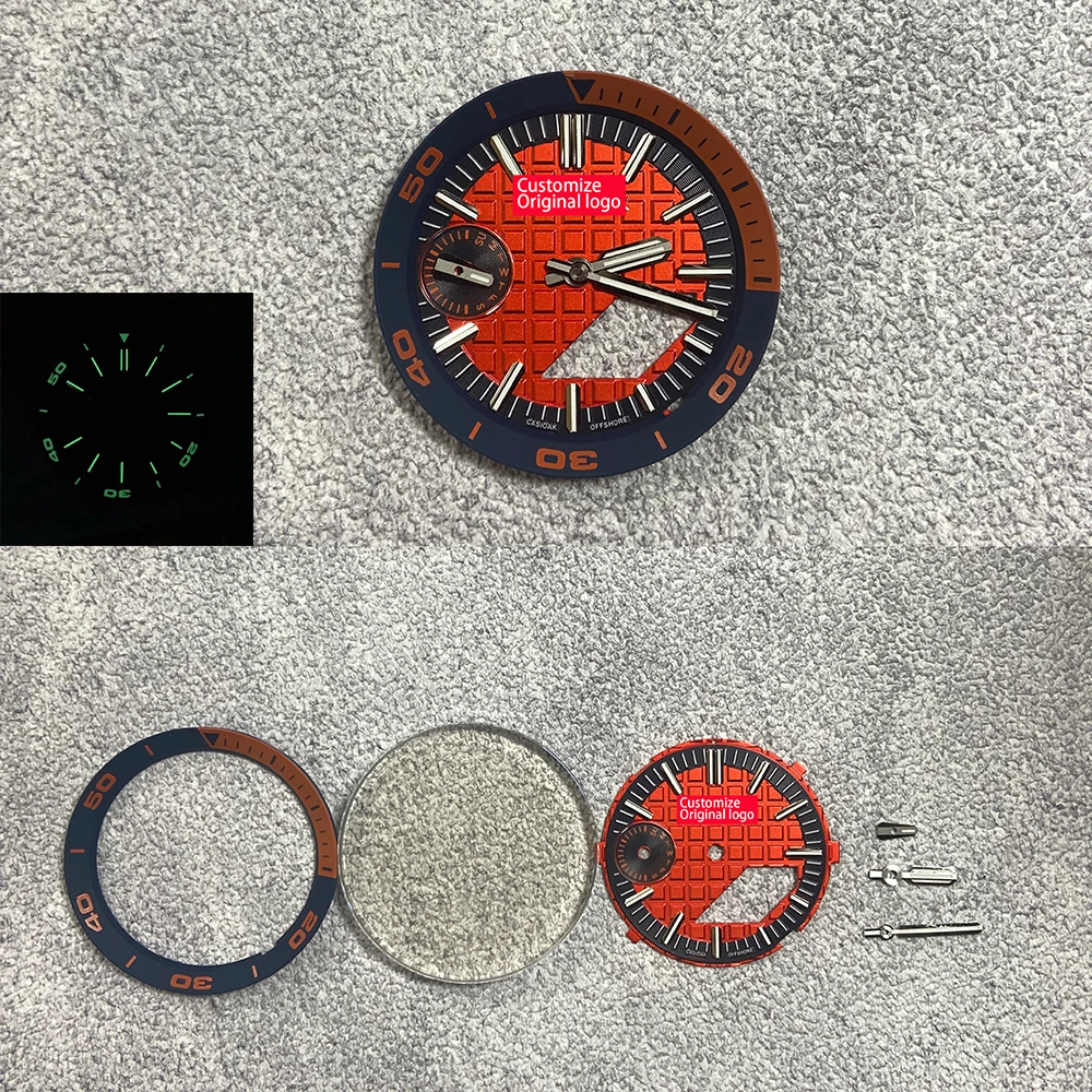 Casioak offshore GA2100 GA2110 mod kits dial set face 4 in 1 marker rings watch hand Sapphire lumious lume