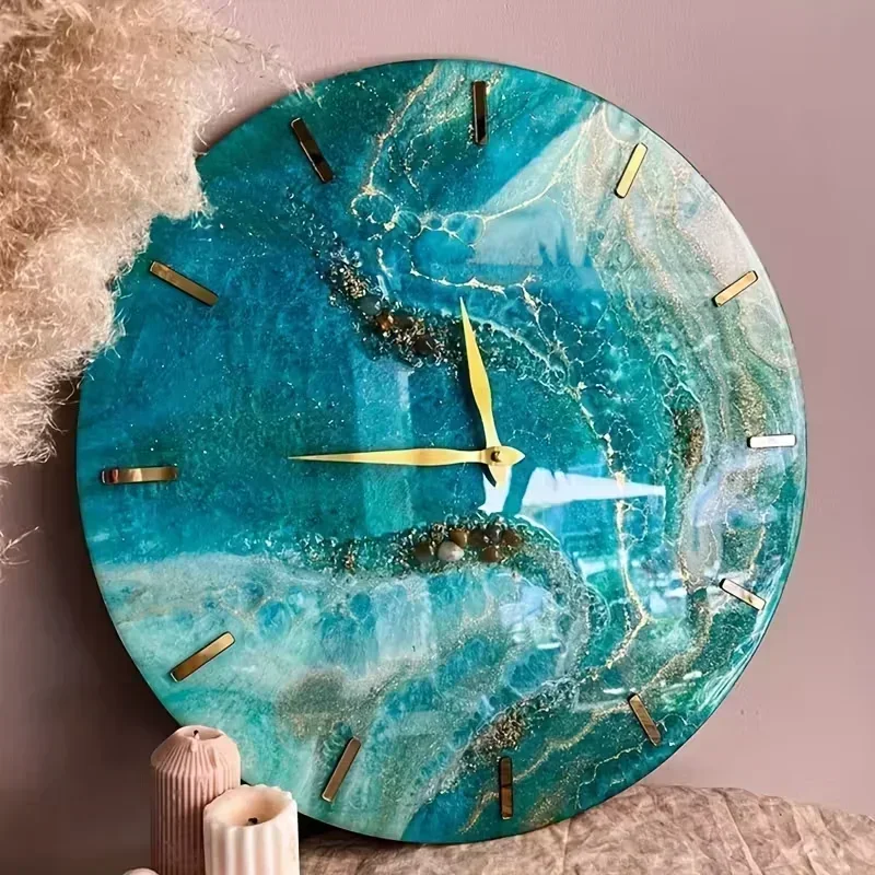 new latest models diy clock molds flat silicone casting for resin 3d personalization photo display stand home decor epoxy resin