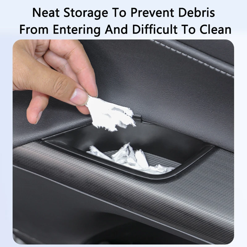 QHCP Car Door Storage Box Door Handle Storage Tray Silicone Door Organizer Container Fit For Toyota Harrier Venza 2022 Accessory - Image 5