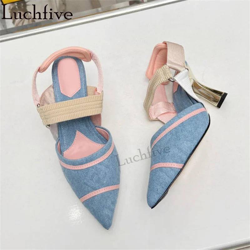 Pointy Wrap Toe Hihg Heel Sandals Women Sexy Runway Fashion Week Brand Sandals Ladies Summer Luxury Dress Party Shoes Mujer 2023