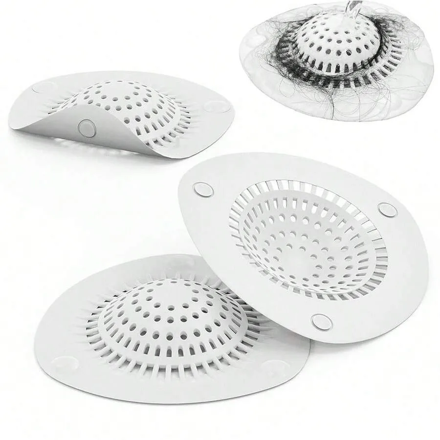 

Hair Catcher Shower Drain Cover Bathtub Silicone Hair Catcher Stopper Drain Strainers, Home Protectors With Sucker Water Trap S