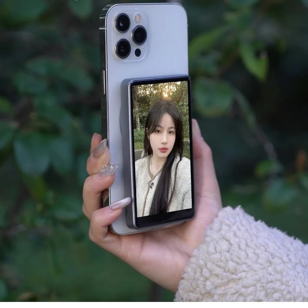 

Магнитный телефон для смартфона, монитор для селфи, задняя камера, потоковая передача видеоблога для селфи, подходит для телефона iPhone Android