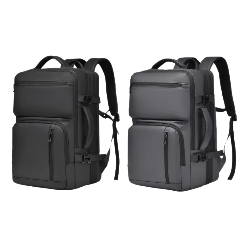 Waterproof film business backpack with large capacity expansion, 15.6-inch large capacity computer storage hand-held travel bag