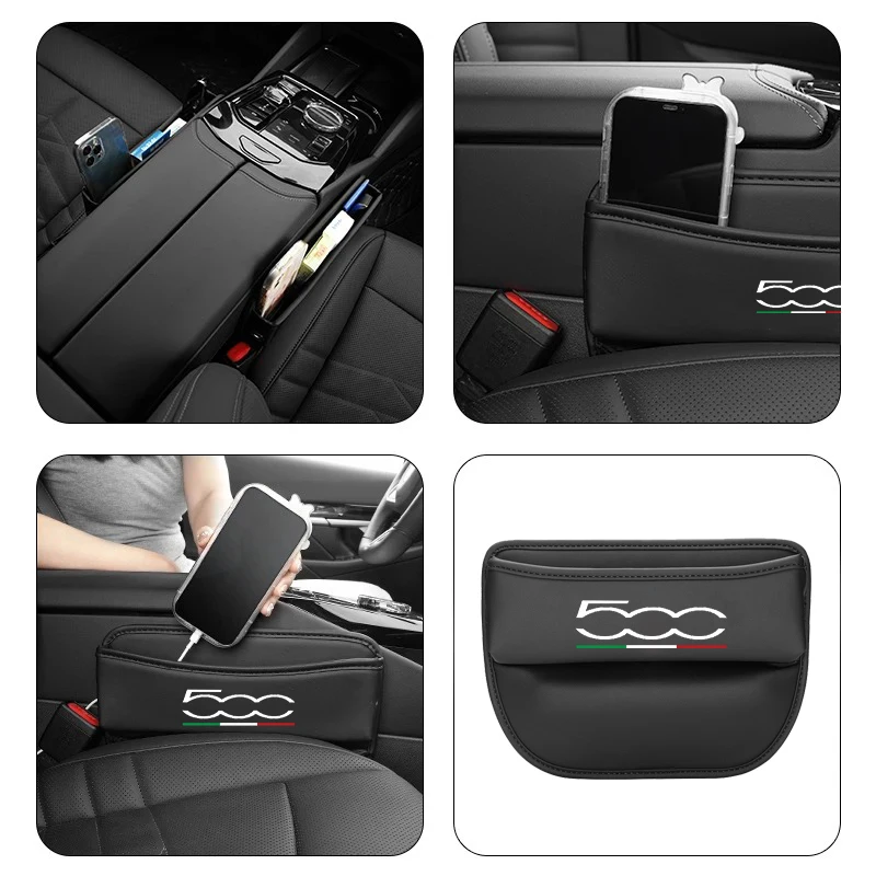 Multifunction Car Seat Gap Organizer Storage Box Pocket Universal For Fiat 500 500C 2012 500X 500L Abarth 695 Auto Accessories