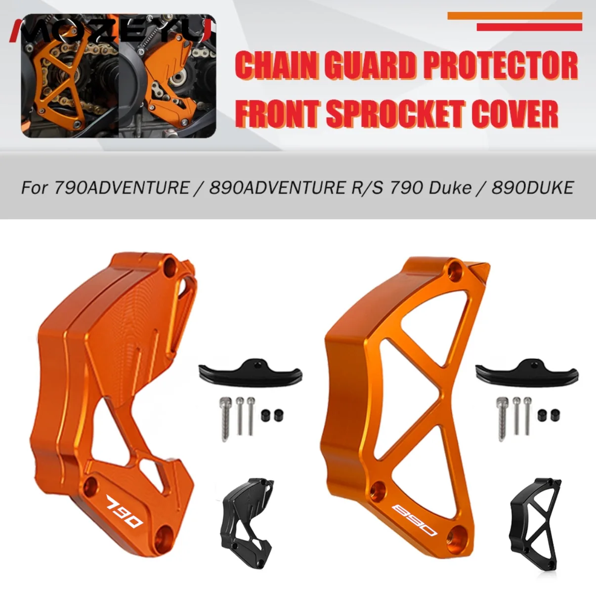 

For KTM 790 890 Adventure S R 790 Duke 890 Duke 2019-2025 Motorcycle Front Sprocket Chain Guard Protective Shield Accessories