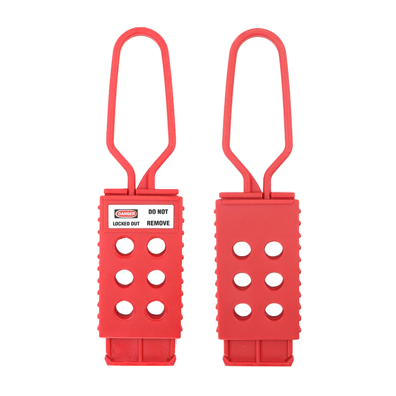 Nylon Non-Conductive Lockout Hasp Red 6 Holes Multiple inoperative Hazardous Energy Isolation Safety Locked Out Device LOTO OSHA