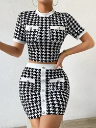 Commuter Black and White Plaid Dress Suit Spring/Summer 2024