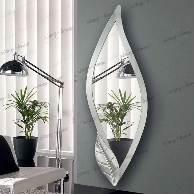 ld Art Decorative Mirror Shaped Mirror Wall Decoration Gold Leaf Silver Leaf Soft Decoration Designer Mirror