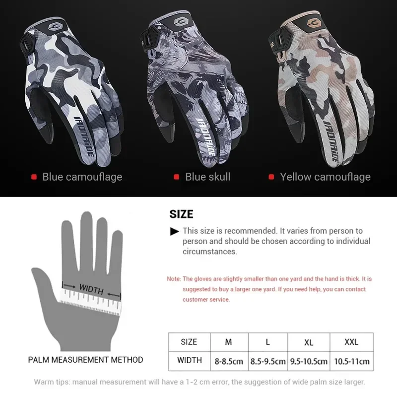 Motorcycle Cycling Summer Breathable Gloves Touch Screen Non-Slip Motorcyclist Gloves CE Certification Street Gear Equipments