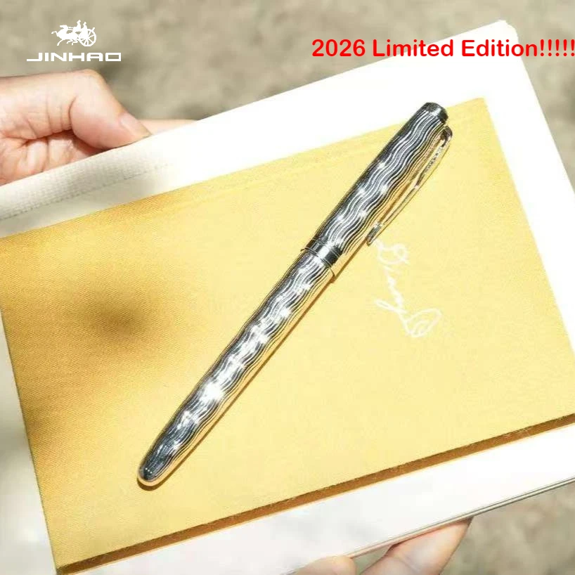 

Лимитированная серия 2026 года! Перьевая ручка JINHAO 85 с золотым зажимом-стрелой, медный корпус, для письма, школьные и офисные принадлежности, канцтовары