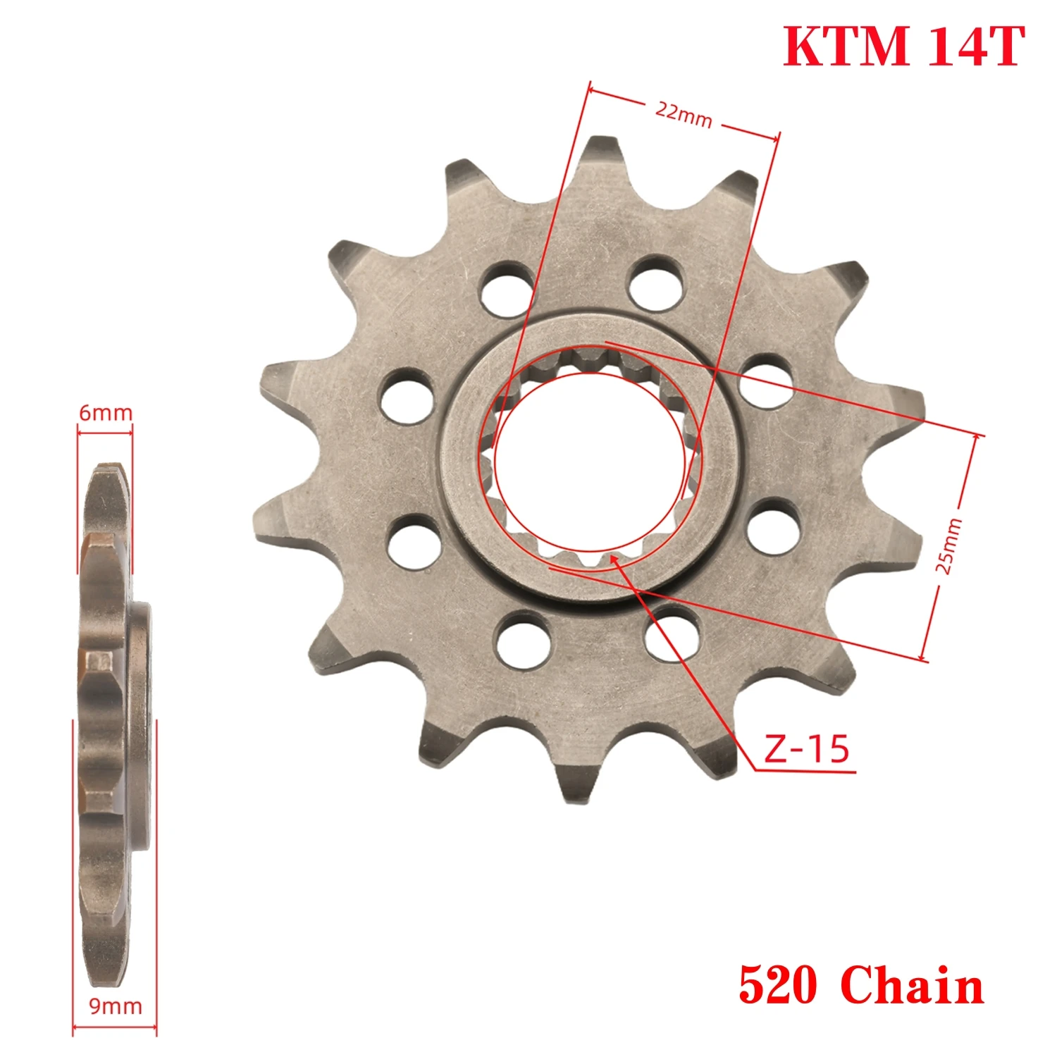 Motorcycles Accessories 520 Chain Gear 13 14 Teeth Front Chain Sprocket For KTM SX SXF XC XCF XCW EXC MXC For HUSQVARNA FC FE TC view 3